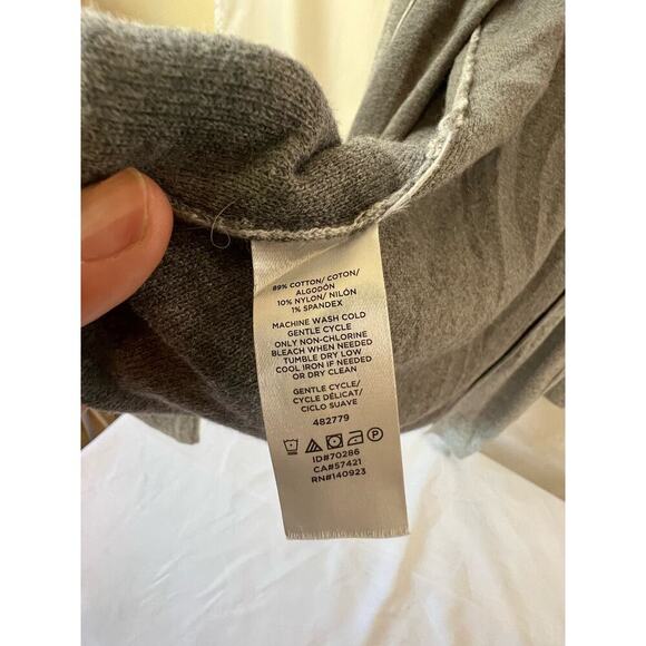 Loft Women's Grey Long Sleeve Open Front Cardigan Size Medium - Picture 4 of 4